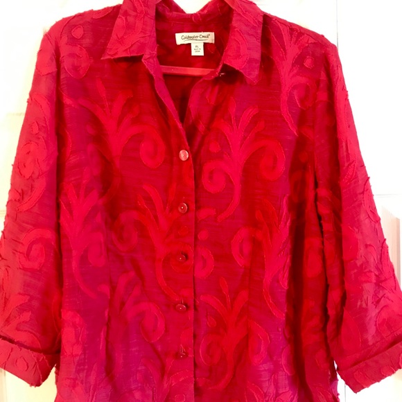 Coldwater Creek Tops - Coldwater Creek Pink PL Blouse